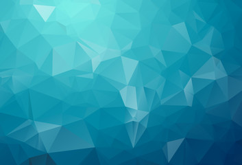 Wall Mural - Blue Light polygonal illustration, which consist of triangles. Geometric background in Origami style with gradient. Triangular design for your business.