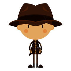 Sticker - Cute Cartoon Adventurer