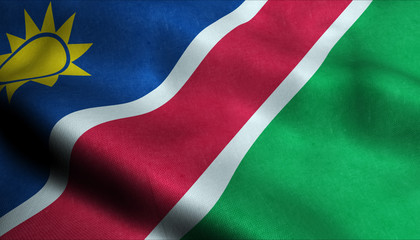 Namibia Waving Flag in 3D