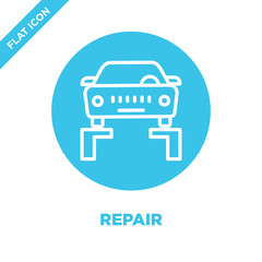 Wall Mural - repair icon vector. Thin line repair outline icon vector illustration.repair symbol for use on web and mobile apps, logo, print media.