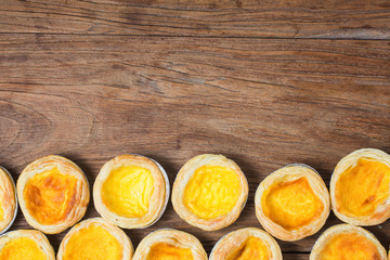 Poster - Egg tart, traditional Portuguese dessert,