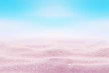 Marine Pink Sand Background. Beach Holiday Summertime.