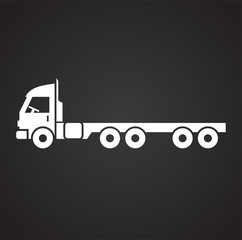 Poster - Truck icon on background for graphic and web design. Simple vector sign. Internet concept symbol for website button or mobile app.