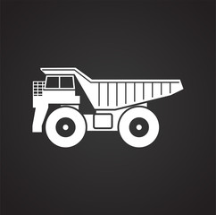 Poster - Truck icon on background for graphic and web design. Simple vector sign. Internet concept symbol for website button or mobile app.