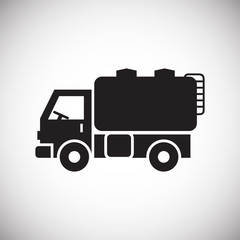 Poster - Truck icon on background for graphic and web design. Simple vector sign. Internet concept symbol for website button or mobile app.