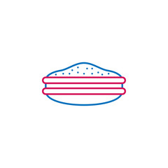 Poster - Japan, dorayaki icon. Element of Japan culture. Thin line 2 color icon for website design and development, app development. Premium icon