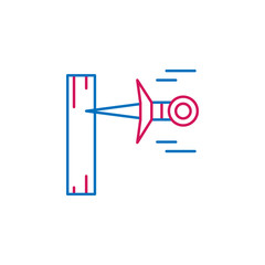 Poster - Japan, kunai icon. Element of Japan culture. Thin line 2 color icon for website design and development, app development. Premium icon