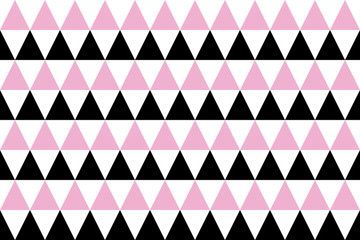 Wall Mural - background of pink, black and white triangles