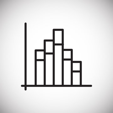 Graph line icon on background for graphic and web design. Simple vector sign. Internet concept symbol for website button or mobile app.