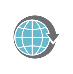 Poster - Globe related icon on background for graphic and web design. Simple vector sign. Internet concept symbol for website button or mobile app.