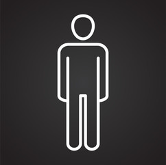 Poster - Person icon on background for graphic and web design. Simple vector sign. Internet concept symbol for website button or mobile app.