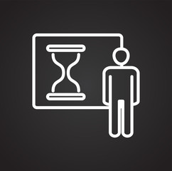 Poster - Person icon on background for graphic and web design. Simple vector sign. Internet concept symbol for website button or mobile app.