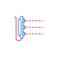 Aufkleber - 3D printing, sphere icon. Element of 3d printing icon. Thin line icon for website design and development, app development. Premium icon