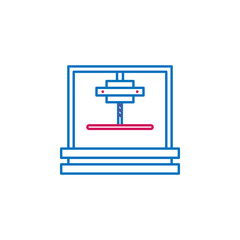 Poster - 3D printing, 3d printing pen icon. Element of 3d printing icon. Thin line icon for website design and development, app development. Premium icon