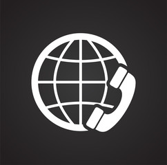 Poster - Globe related icon on background for graphic and web design. Simple vector sign. Internet concept symbol for website button or mobile app.