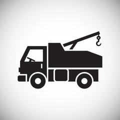Poster - Truck icon on background for graphic and web design. Simple vector sign. Internet concept symbol for website button or mobile app.