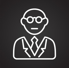 Poster - Person icon on background for graphic and web design. Simple vector sign. Internet concept symbol for website button or mobile app.