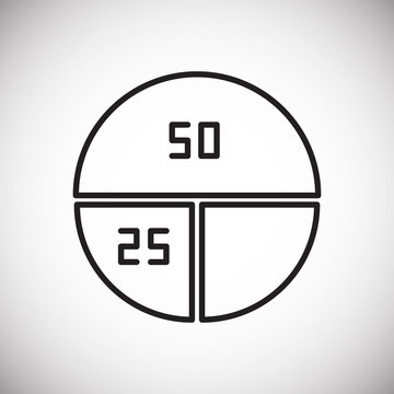 Graph line icon on background for graphic and web design. Simple vector sign. Internet concept symbol for website button or mobile app.