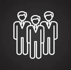 Poster - Group icon on background for graphic and web design. Simple vector sign. Internet concept symbol for website button or mobile app.