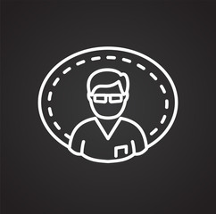 Poster - Person icon on background for graphic and web design. Simple vector sign. Internet concept symbol for website button or mobile app.