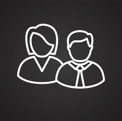 Poster - Person icon on background for graphic and web design. Simple vector sign. Internet concept symbol for website button or mobile app.