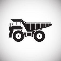 Poster - Truck icon on background for graphic and web design. Simple vector sign. Internet concept symbol for website button or mobile app.