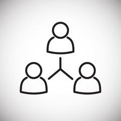 Poster - Group icon on background for graphic and web design. Simple vector sign. Internet concept symbol for website button or mobile app.