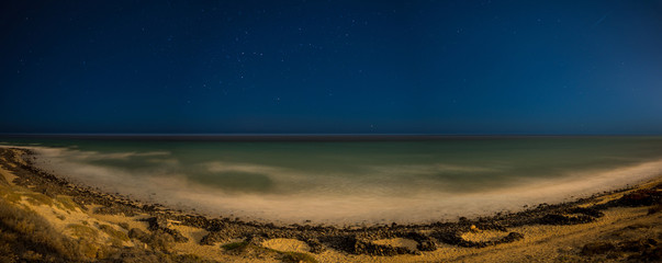 Wall Mural - Night Panorama   beach on the  sea