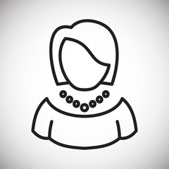 Poster - Person icon on background for graphic and web design. Simple vector sign. Internet concept symbol for website button or mobile app.