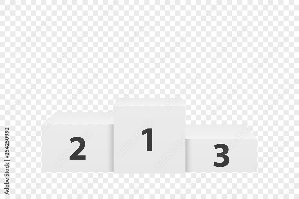 Image vectorielle Stock Realistic Vector 3d White Winners Podium ...