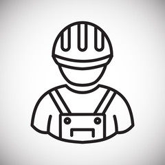 Poster - Person icon on background for graphic and web design. Simple vector sign. Internet concept symbol for website button or mobile app.