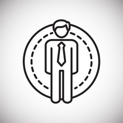 Poster - Person icon on background for graphic and web design. Simple vector sign. Internet concept symbol for website button or mobile app.