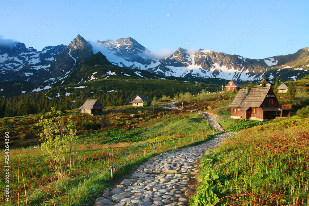 Spring in the Tatra Mountains (Gasienicowa Valley), Poland - obrazy, fototapety, plakaty 