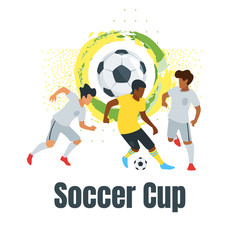 Wall Mural - Soccer championship design element 