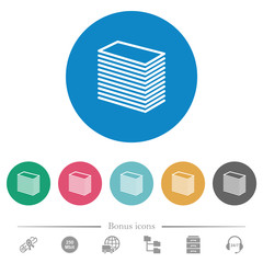 Sticker - Paper stack flat round icons