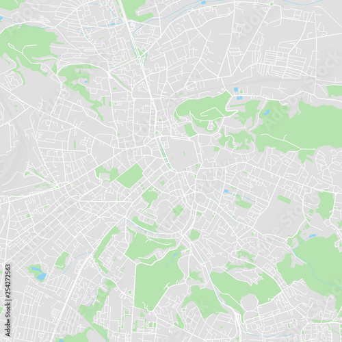 Cuadros en Lienzo Downtown vector map of Lviv, Ukraine