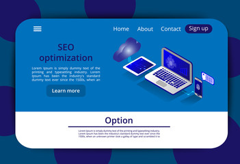 Poster - Business card. Isometric modern cloud technology and networking concept. Web cloud technology business. Cloud computing online storage low poly. Polygonal future modern internet business technology.