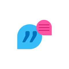 Poster - Chat, quote color icon. Element of color chat icon. Premium quality graphic design icon. Signs and symbols collection icon for websites, web design, mobile app