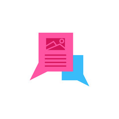 Poster - Chat, image color icon. Element of color chat icon. Premium quality graphic design icon. Signs and symbols collection icon for websites, web design, mobile app