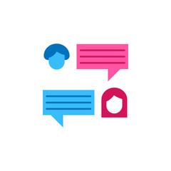 Poster - Chat, chatting color icon. Element of color chat icon. Premium quality graphic design icon. Signs and symbols collection icon for websites, web design, mobile app