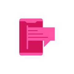 Poster - Chat, mobile color icon. Element of color chat icon. Premium quality graphic design icon. Signs and symbols collection icon for websites, web design, mobile app