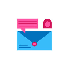 Poster - Chat, mail color icon. Element of color chat icon. Premium quality graphic design icon. Signs and symbols collection icon for websites, web design, mobile app