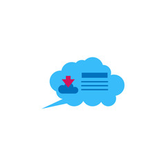 Poster - Chat, download color icon. Element of color chat icon. Premium quality graphic design icon. Signs and symbols collection icon for websites, web design, mobile app