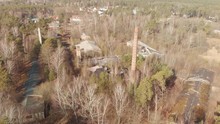 Drone Fly Over Lost Place Chimney Tower