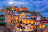 Fototapeta  - View of the Old Town of Tbilisi, Georgia after sunset