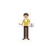 © gunayaliyeva - Map, man cartoon icon. Element of color travel icon. Premium quality graphic design icon. Signs and symbols collection icon for websites, web design, mobile app