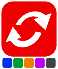 Aufkleber - Swap, flip icon. Circular, oval arrows icon