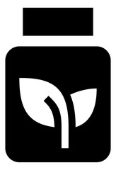 Wall Mural - Herbal Supplement Bottle Vector Icon