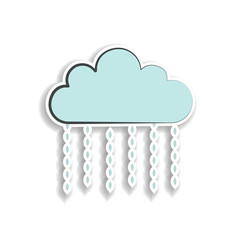 Poster - Rain colored hand drawn icon. Element of autumn icon for mobile concept and web apps. Hand drawn colored Rain can be used for web and mobile on white bakgorund