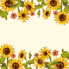 Wall Mural - Sunflower pattern